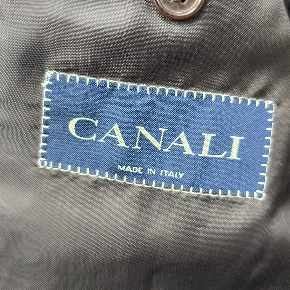 Canali Blazer Sport Coat Pinstripe Made‎ in Italy 100% Wool Bemberg Men Size 54
